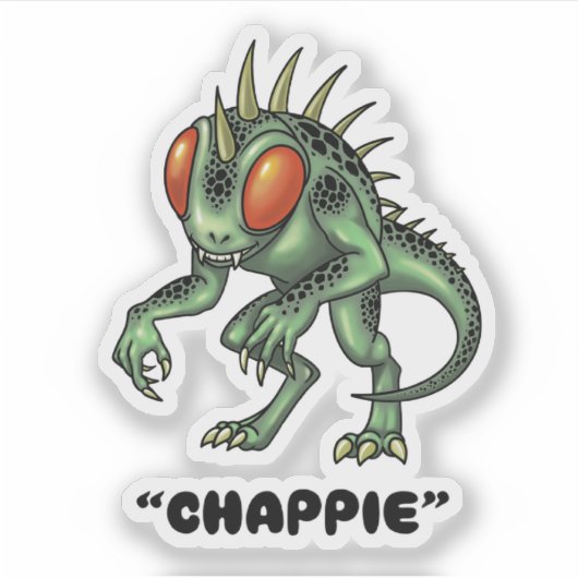 Chupacabra "Chappie" Cryptidシール シール (正面)