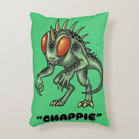 Chupacabra "Chappie" Cryptid アクセントクッション (正面(垂直))