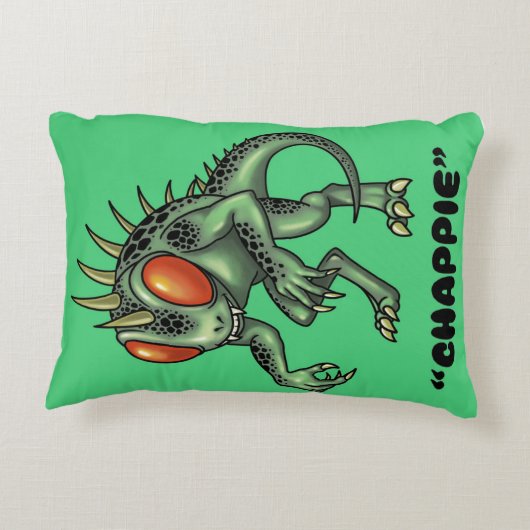 Chupacabra "Chappie" Cryptid アクセントクッション (裏面)