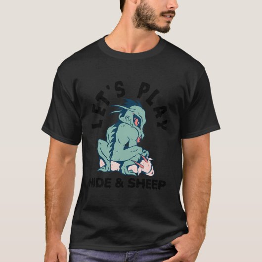 Chupacabra Cryptozology Cryptidは遊隠す。 Tシャツ (正面)