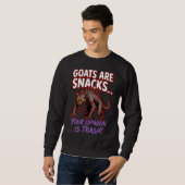 Chupacabra Goats Are Snacks Funny Cryptid Humor スウェットシャツ (正面フル)