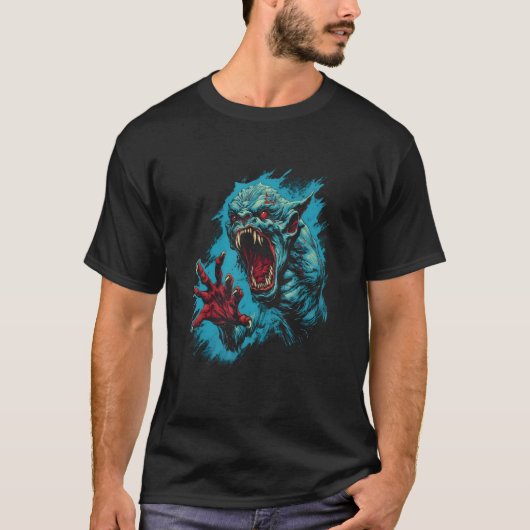 Chupacabra The Goat Sucker by Haunted Horror Hallo Tシャツ (正面)