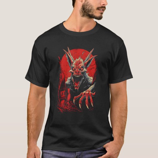 Chupacabra The Goat Sucker by Haunted Horror Hallo Tシャツ (正面)