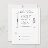 Chuppah Jewishのスイートリプライ結婚スカードの下で 出欠カード (正面)