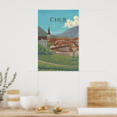 Chur Switzerland Travel Poster ポスター (キッチン)