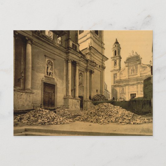 Church and Rubble, Sanremo, Liguria,イタリア ポストカード (正面)
