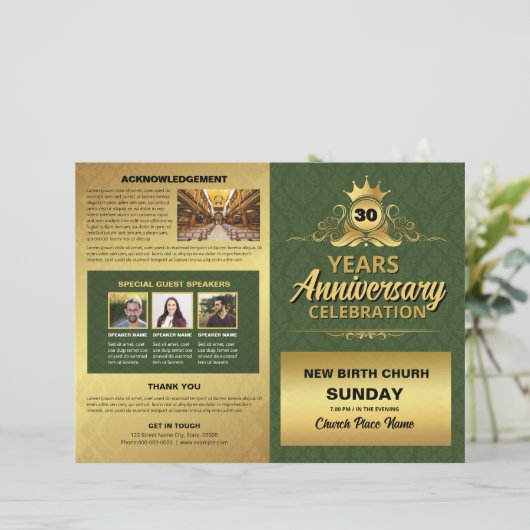 Church Anniversary Program Template (スタンド正面)