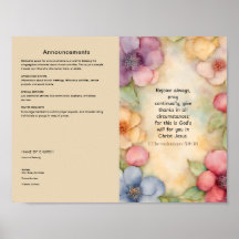 Church Bulletinの編集、ダウンロード