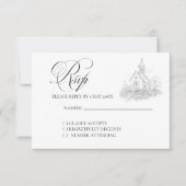 Church Calligraphy Wedding RSVP card (正面)