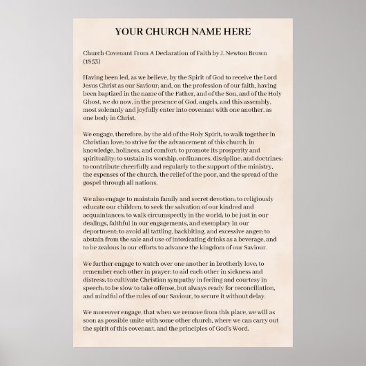 Church Covenant  ポスター (正面)