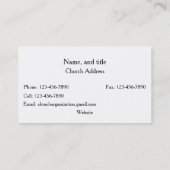 Church Cross Silhouette on a radiant sunset sky 名刺 (裏面)