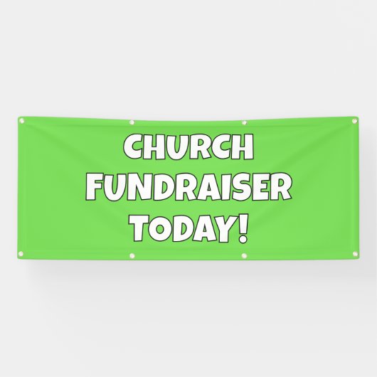 Church Fundraiser Today Banner 横断幕 (横)