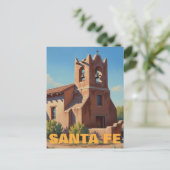 Church in Santa Fe New Mexico ポストカード (スタンド正面)