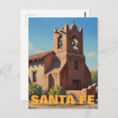 Church in Santa Fe New Mexico ポストカード (正面/裏面)