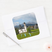 Church in Seefeld,オーストリアのステッカー スクエアシール (封筒)