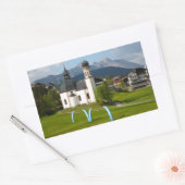 Church in Seefeld,オーストリアの長方形シール 長方形シール (封筒)