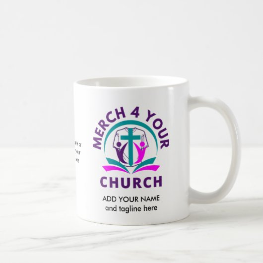 CHURCH MERCHANDISE パーソナライズされたAdd Your Logo コーヒーマグカップ (右)