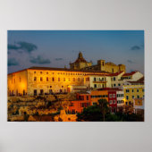 Church of Carmen at dusk - Mahon, Menorca ポスター (正面)