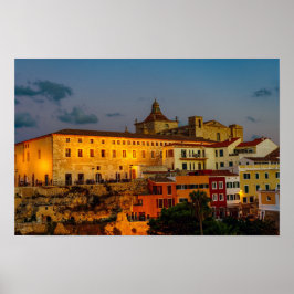Church of Carmen at dusk - Mahon, Menorca ポスター