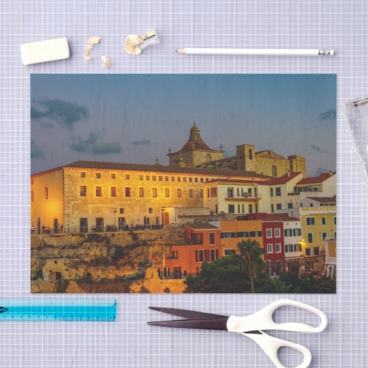 Church of Carmen at dusk - Mahon, Menorca 薄葉紙 (クラフト)