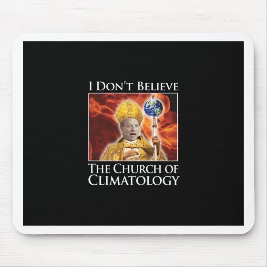 church_of_climatology_blk_stkr マウスパッド (正面)