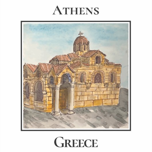 Church of Panaghia Kapnikarea, Athens, Greece シール (正面)