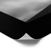 Church on a hill in black and white ポスター (角)