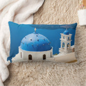 Church on the Island of Santorini photo, Greece ランバークッション (ブランケット)