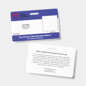 Church/Organization/Workplace ID Badge バッジ (表裏)