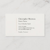 Church Pastor 名刺 (裏面)