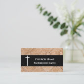 Church Pastor Geometric Pattern Christian 名刺 (スタンド正面)