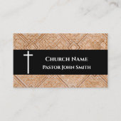 Church Pastor Geometric Pattern Christian 名刺 (正面)