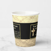 Church Pastor Gold And Black Classy 紙コップ (左)