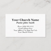 Church Pastor Gold And Black KJV Evangelist Card 名刺 (裏面)
