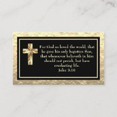 Church Pastor Gold And Black KJV Evangelist Card 名刺 (正面)
