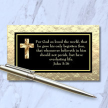 Church Pastor Gold And Black KJV Evangelist Card