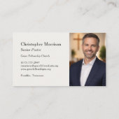 Church Pastor Photo 名刺 (裏面)