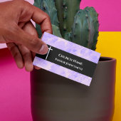 Church Pastor Purple Alcohol Ink Christian 名刺