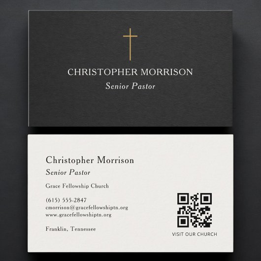 Church Pastor QR Code 名刺