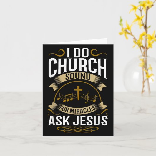 Church Sound Engineer O System Music Christian  カード (黄色い花)