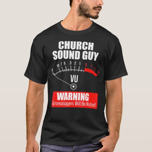 Church Sound Guy Muted Audio Tech Engineer Tシャツ (正面)
