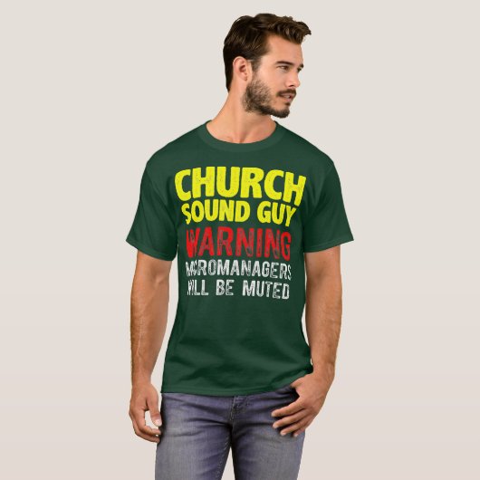 Church Sound Guy Muted Audio Tech Engineer Tシャツ (正面フル)