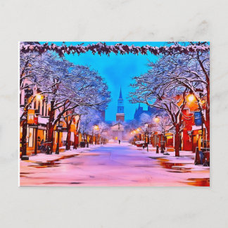 Church Street Burlington Vermont Winter ポストカード