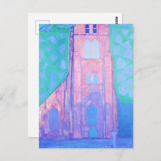 Church Tower at Domburg by Piet Mondrian ポストカード (正面/裏面)