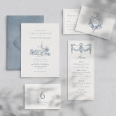 Church Venue Sketch Minimalist Wedding  アクリル招待状