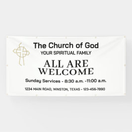 Church Welcome Banner With Your Logo 横断幕