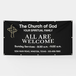 Church Welcome Banner With Your Logo 横断幕