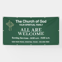 Church Welcome Banner With Your Logo 横断幕