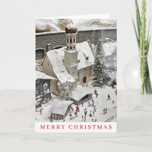 Church winter display view Christmas card  シーズンカード (正面)
