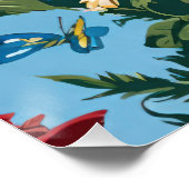 Church With Roses And Butterfly ポスター (コーナー)